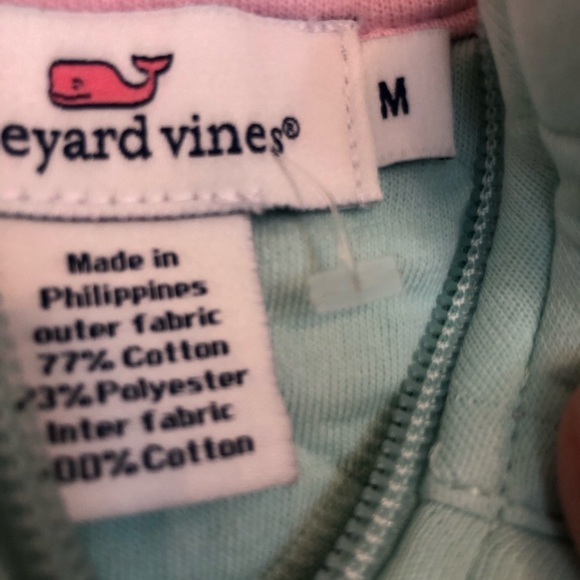 Vineyard Vines shep shirt Womens medium teal pink Martha’s quilted pullover - Picture 5 of 10